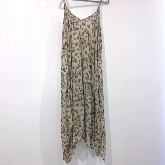 Final Touch Dresses | Tank Dress Fall Floral Medium Hi-Lo Hem with Pockets | Color: Cream/Tan | Size: M | Shoeliciousness's Closet